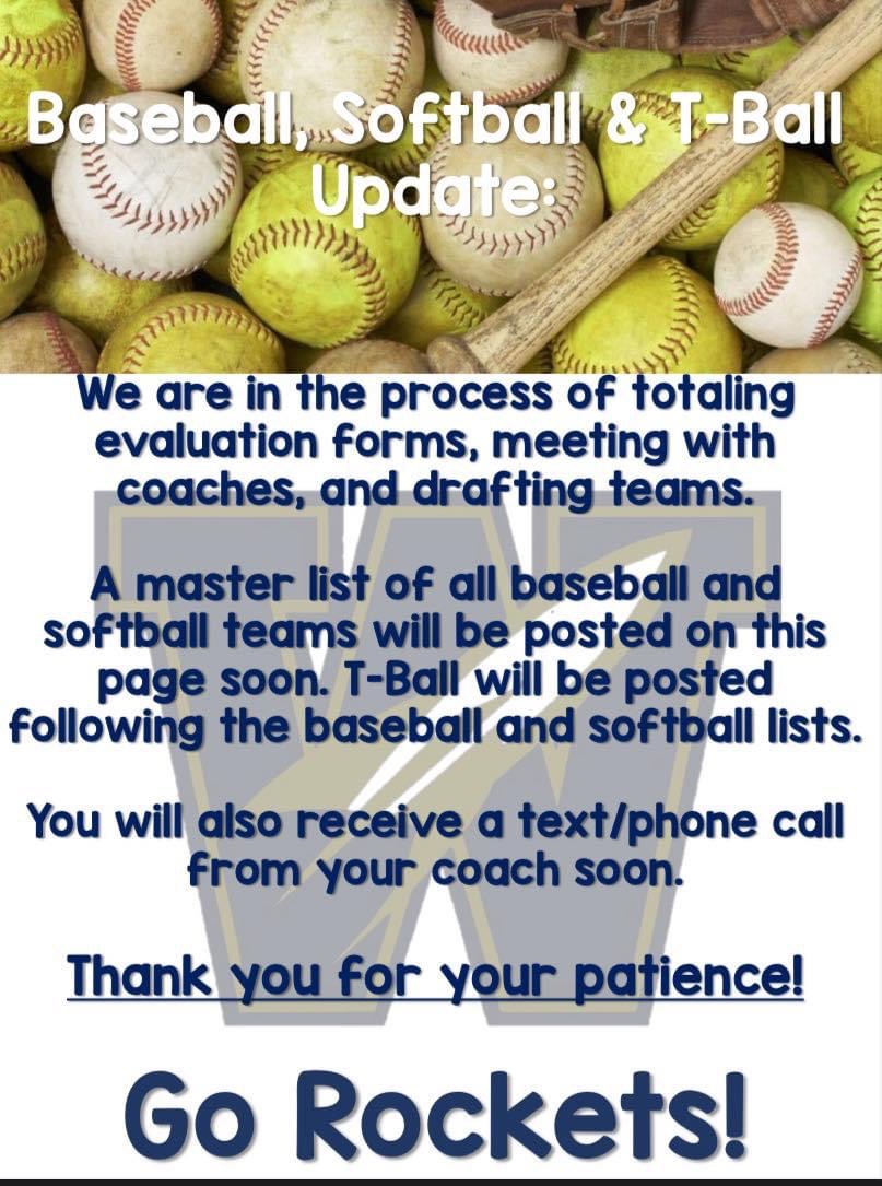 Baseball/Softball/TBall Update Make Wellston Beautiful, Inc.